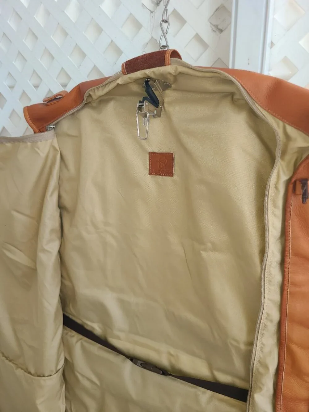 Piel Leather 9428-SDL Elite Garment Bag Saddle
